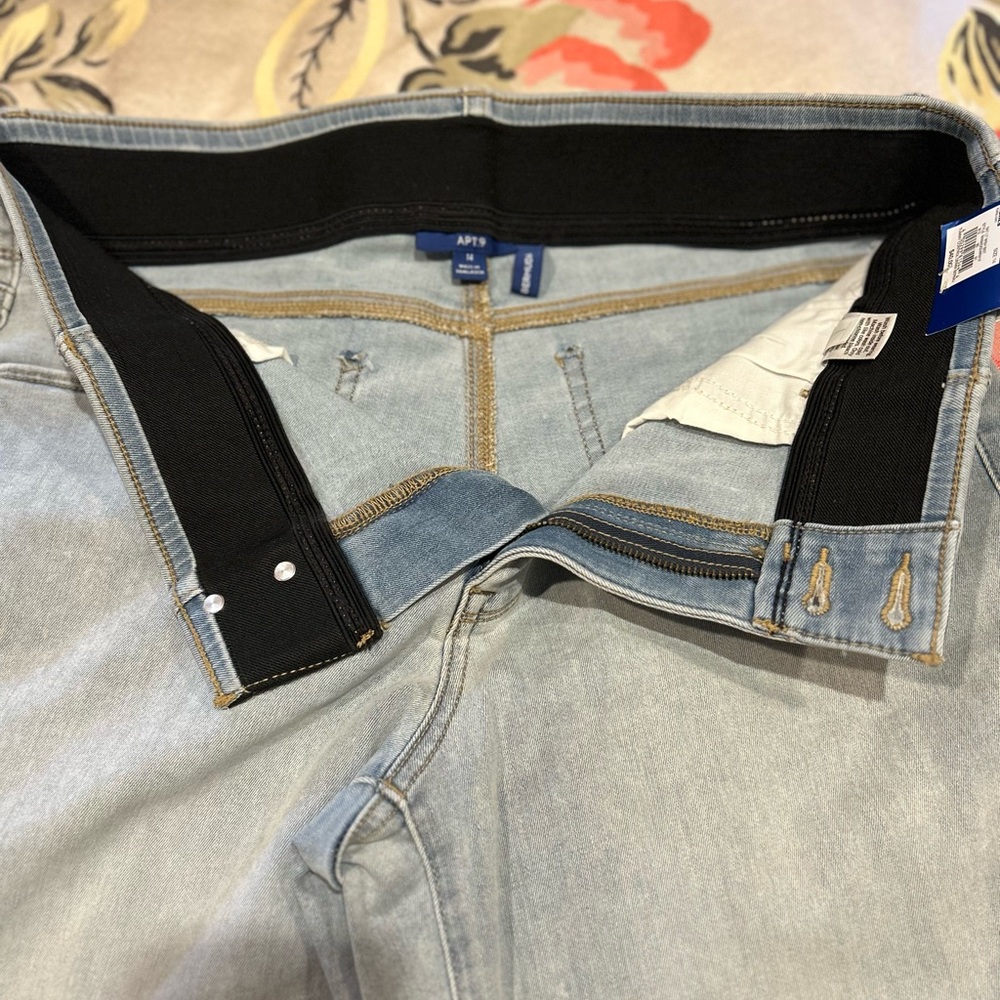Apt. 9 Mid Rise Bermuda Shorts - Light Blue - Picture 5 of 6